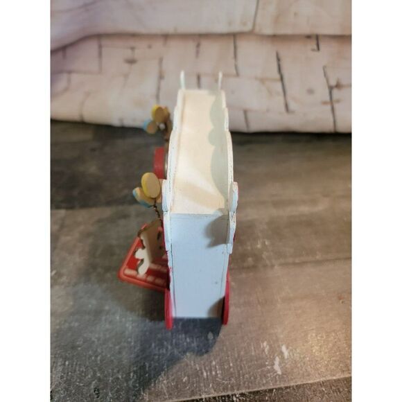 Musical Americana happy days are here again wooden music box teddy bear goose - Picture 4 of 6